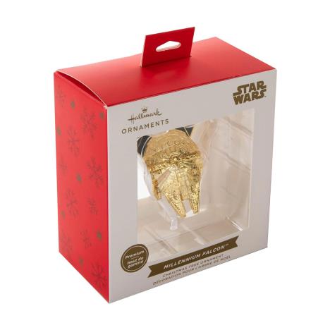 Star Wars Premium Metal Golden Millennium Falcon Hanging Ornament Extra Image 1